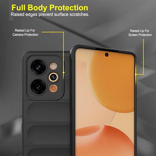 Image of Zapcase Back Case Cover for Realme P4 Power 5G | Compatible for Realme P4 Power 5G Back Cover | Liquid Silicon Magic Case with Camera Protection | Black