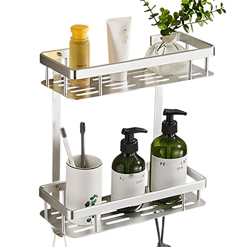 Support mural espace aluminium chrome brillant double niveau - 2
