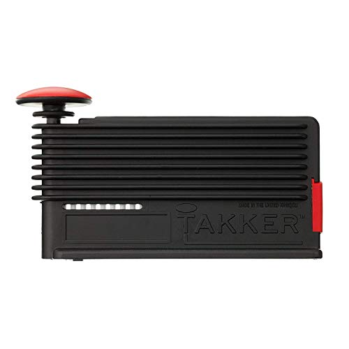Takker Picture Hanging Tool Pre-Loaded with 12 Takks | No Nails Hammer Drill Needed | 1-Step Solution | Suitable for Drywall Plasterboard Wood | Dragons Den Winner | 1 mm Hole | Holds up to 8 kg