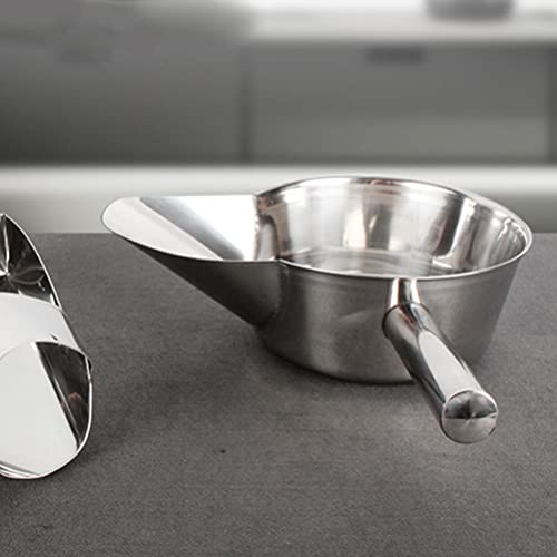 Homoyoyo Pommes-Frites-Schaufel Edelstahl-Eisschaufel Pommes-Schaufel Pommes-Frites-Schaufel Popcorn-Schaufel Trockenwaren Kandiszucker-Schaufel Mehlschaufel für Zuhause Party Bar - Image 4