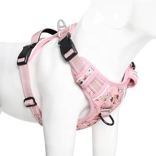 Timos Dog Harness, No-Pull Pet Harness with 2 Leash Clips, 3 Snap Buckles Adjustable Soft Padded Dog Vest, Reflective No-Choke Pet Oxford Vest with Easy Control Handle for Small Medium Large Dogs by Timos - Image 8