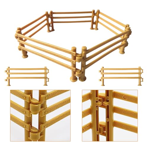 FULHANY 80 StüCk Zaun Spielzeug - SpielzeugZaun - Pferdezaun Spielzeug - Verwendung FüR PäDagogische Geschenke, Kindergeschenke, DIY Tier Zaun Scheune Zaun Mikro Landschaft Dekoration