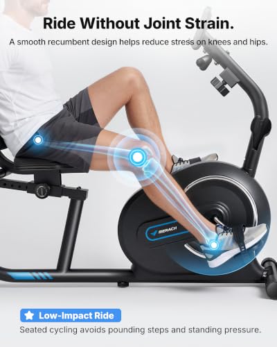 Image of MERACH Recumbent Exercise Bikes for Home with Smart Bluetooth Equipment Exercise Bikes App,LCD,Heart Rate Handle Stationary Bikes for Home, Magnetic Recumbent Exercise Bike for Seniors Gym S08 /S23