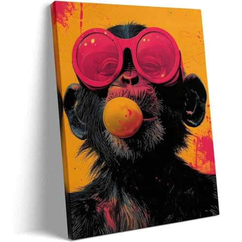 Tableau Singe cool pour mur vide toile décoration murale encadrée
