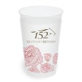Westrick Official 152nd Kentucky Derby Frosted Plastic Cups – 25 Pack – Sturdy 14oz Commemorative Party Cups with 2026 Derby Logo | Perfect for Churchill Downs Tailgating and Watch Parties