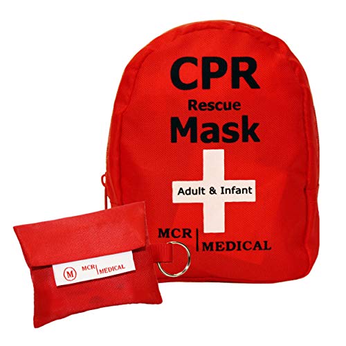 Mcr Medical Adult/Child & Infant Cpr Mask With 2 Valves & Cpr Res-Cue Mask Key Chain #TOP1