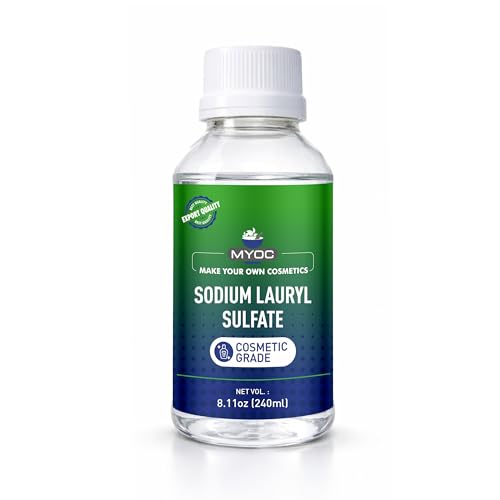 MYOC Sodium Lauryl Sulfate (240 ml / 8.11 fl oz) - Cosmetic Grade for DIY Shampoo Body Wash Cleanser & Soap Formulations