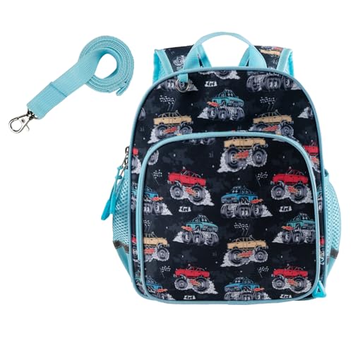 Boys and Girls Kids Backpack, 12 Inch Preschool Toddler Backpack for 2-4 Years Old Toddler Daycare School and Travel (Blue car)