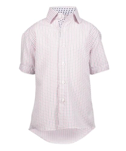 Image of Elieballeh Short Sleeve Navy Tattersal Shirt | Breathable material