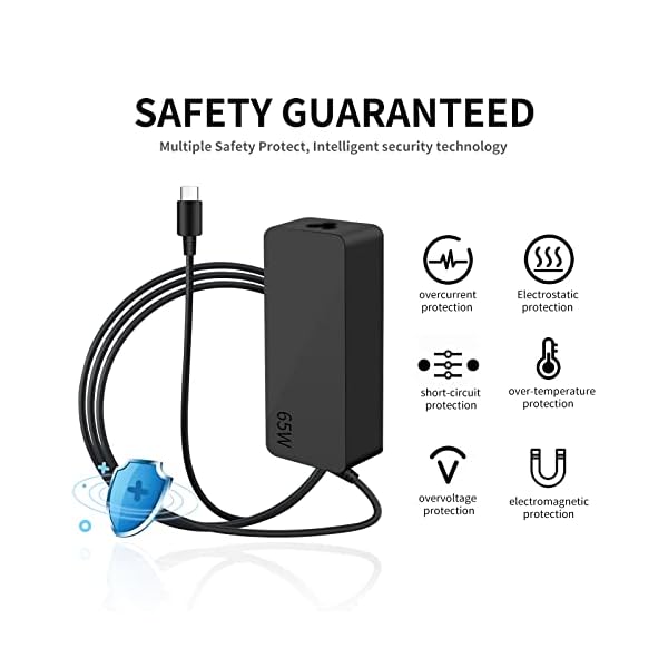 65W USB C Netzteil PD Ladegerät Laptop Ladekabel Type C Adapter für Lenovo ThinkPad Huawei Matebook Pro air HP Spectre… – Bild 5