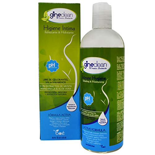 BOE Gineclean Feminine Wash 16 oz, Natural Intimate Cleanser with Mint, Chamomile & Aloe Vera – pH Balanced, Refreshing & Moisturizing - Paraben-Free, Dye-Free, Salt-Free - Daily Hygiene for Women