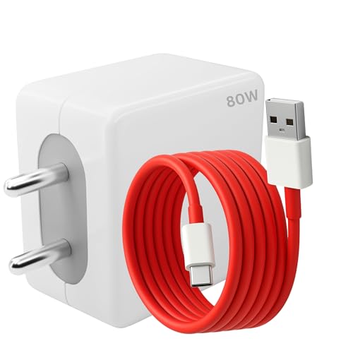Image of KALIAT 80W Super Fast Charger with Original Type-C Cable | Ultra-Fast 80 Watt Charging Adapter for OnePlus, Realme, Oppo, Redmi, Xiaomi, Vivo, Samsung | PD, VOOC, Dart, Turbo Compatible