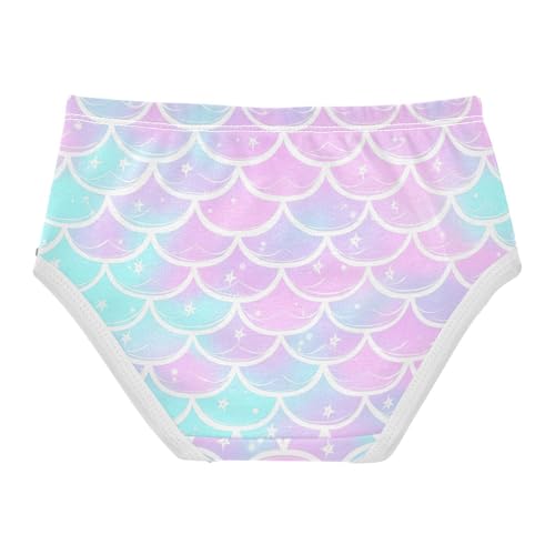 Toddler Girls Underwear 2t Cotton Cute Panties Girl Durable Kids Undies Briefs Pastel Mermaid Gradient Soft Pink2