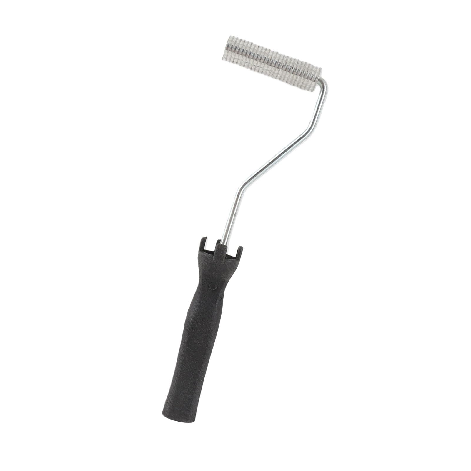 Wifehelper Silver Black Fiberglass Roller, Aluminum Alloy Fiberglass Bubble Laminating Roller Abs Handle For Grp Frp Resin Work, Bubble Paddle Tool Fiberglass Laminating Roller Fiberglass Rollers (21 * 75Mm)