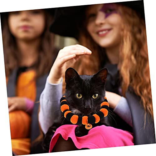 2 collares de calabaza para gato con cascabel ajustable accesorios de Halloween 6