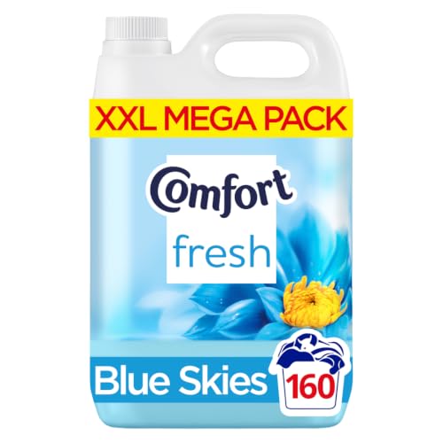 Image of Comfort Fresh Blue Skies Fabric Conditioner Softener with Motion-Activated Fragrance Technology 100 Days of Freshness 160 washes (4.8 L)