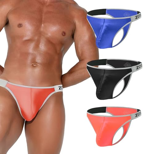 Mens Pouch Thong Sexy Ice Silk G-Srting Underwear M L XL XXL