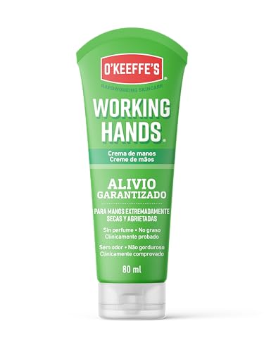 O`Keeffes Working Hands - Creme para mãos secas e rachadas, tubo 80 ml