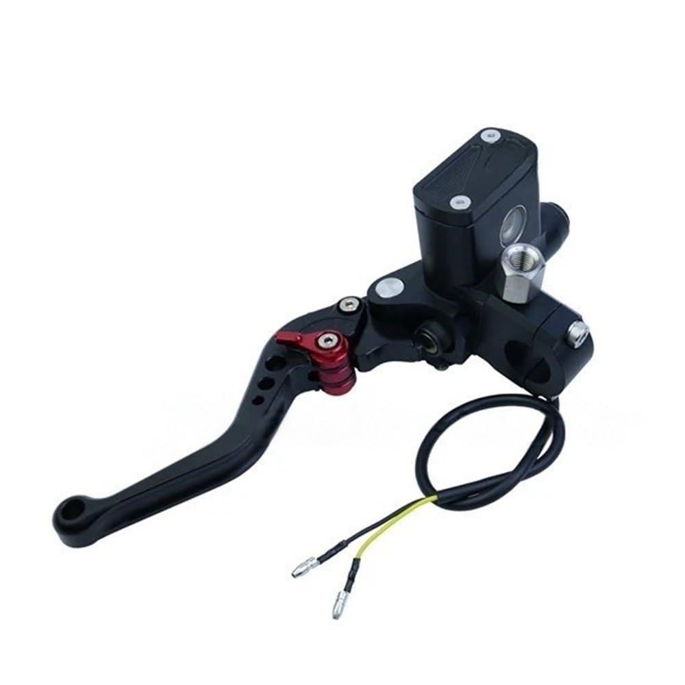 Mlioju Black Left Motorcycle Clutch Lever Master Cylinder Brake Hydraulic Clutch Motorcycle Fluid Reservoir Levers Universal 22Mm For