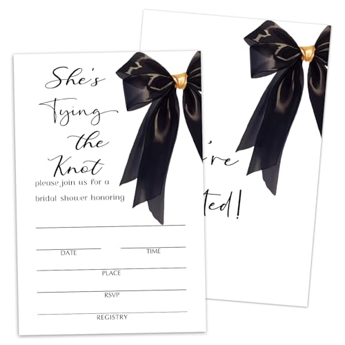 25 Bow Bridal Shower Invitations image