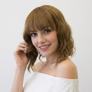 Wigs for Women Short Bob Wig with Bangs, Synthetic Wavy Curly Black Hair Wigs for Black Women, Natural Looking Textured Short Wigs for Daily Use. (Light Brown)