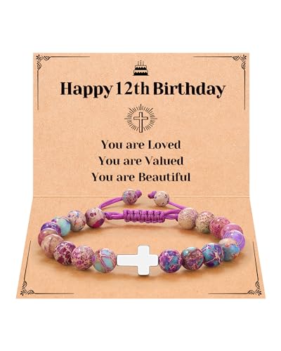 UPROMI 12 Year Old Girl Gifts, 12th Birthday Bracelet Decorations Gifts for 12 Year Old Girls Cool Presents for Preteen Tween Trendy stuff