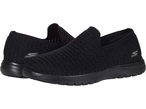 Skechers Skechers womens Loafer Flat, Black, 9.5 US