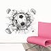 Fútbol Pegatinas de Pared rotas para Sala de Estar Dormitorio Pegatinas de...