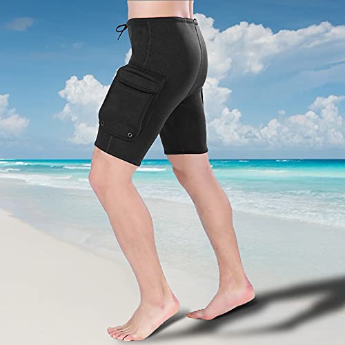 Shorts de Mergulho Masculinos de Neoprene 3MM, Adequados para Caiaque, Mergulho, Windsurf (M)
