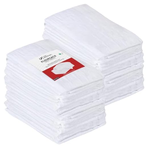 Utopia Kitchen [24 Pack Flour Sack Tea Towels, 28" x 28" Ring Spun 100% Cotton Dish Cloths - Machine Washable - for Cleaning & Drying - White