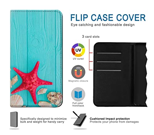 Flip housse cuir pour iPhone 15 antichoc Aqua Woods Shell - 4