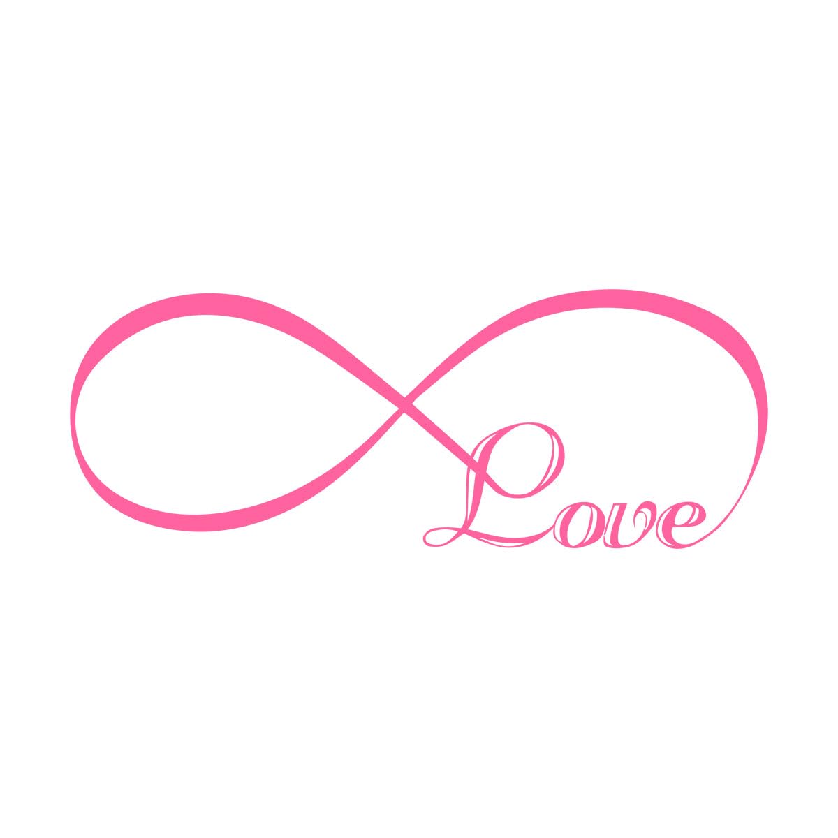 Infinite Romantic Love Quote Wall Sticker for Bedroom Decoration Wall Decal Frase Stickers Girls Room Mural Wallpaper Extra Large - 56x148cm