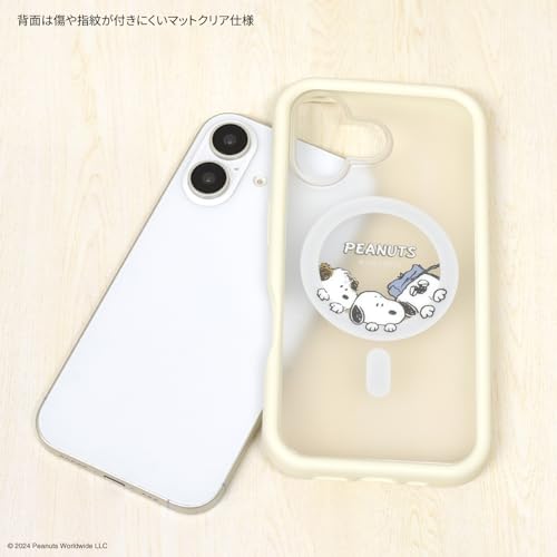 グルマンディーズ ピーナッツ スヌーピー iPhone16 MagSafe 対応 プランプフレームケース きょうだい SNGG-89B