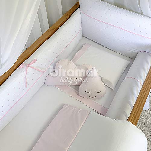 Kit Enxoval de Berço Bordado Dreams Poá de 10 Peças, Biramar Baby