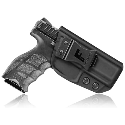 H&K VP9 Holster,Forcenter IWB Holster for Heckler & Koch VP9 Pistol | H&K VP9 Accessories | Right-Hand Draw | Adjustable Cant | 'Posi-Click' Retention Cover