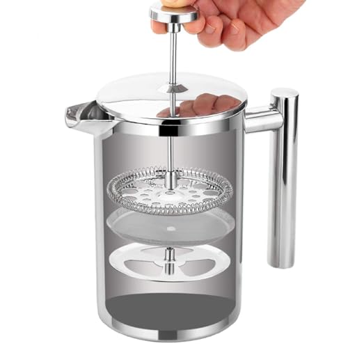 Trintion 800ML French Press Coffee Maker Double Wall Heat Resistant Coffee Pot Stainless Steel Insulated Coffee Presser and Tea Pot 3 Level Filtration System - Image 2