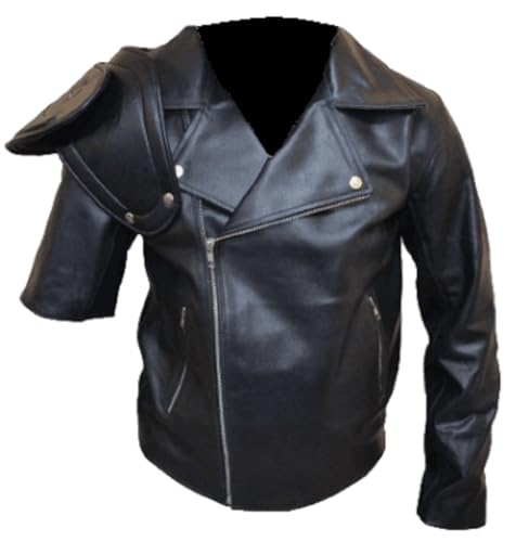 ZM ATTIRE Herren Lederjacke M0D MeX Fory Road 4 Motorrad-Lederjacke, Schwarz, Black Max - Kunstleder, XS