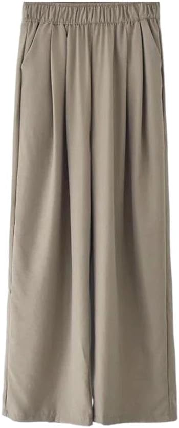 Women's Summer Wide Leg Pants High Waist Loose Straight Casual Trousers