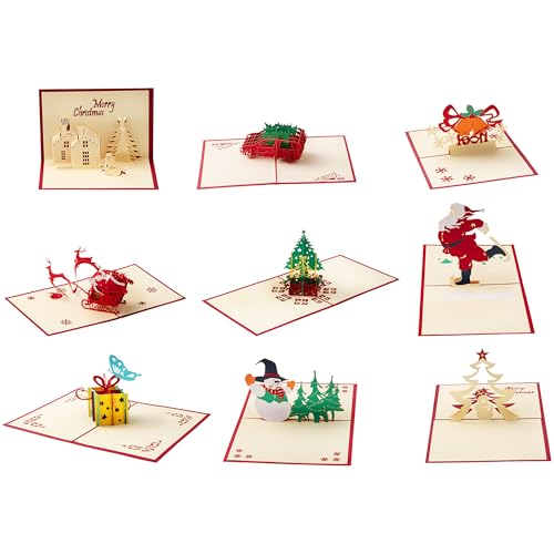 Cartes de Noël pop-up 3D le cadeau idéal fait main pour vos vœux du Nouvel An