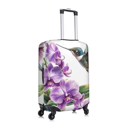 Hummingbirds Elastic Travel Luggage Cover, Washable Spandex Suitcase Protector, Anti-Scratch Fits 18-32 Inch3