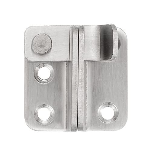 Iniret 2 Packs Flip Latches，2.36” X 2.12”Brushed Nickel Stainless Steel Thickened Heavy Duty Hasp Barn Gate Door Latch Door Lock,Sliding Door Antique Lock Wine Cabinet Closet Door Latches-Left Open #TOP5