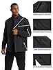 TACVASEN Waterproof Jacket for Men - Softshell Windbreaker with Zip Pocket - Black #5