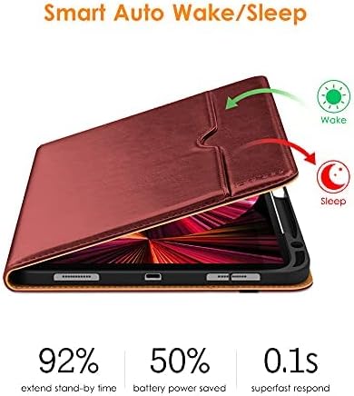 Miniatura 4 de DTTO Funda para iPad Pro de 11 pulgadas de 43221 generación 2022202120202018, funda de piel sintética de alta calidad con correa de mano, compatible