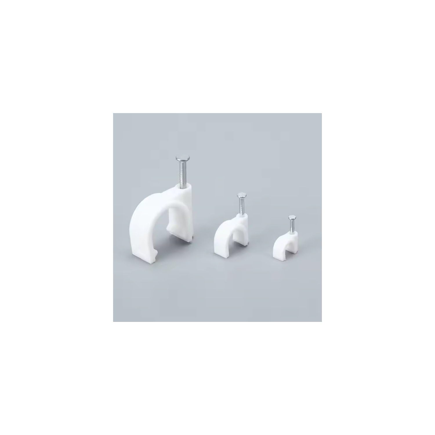 PROFI Kabelhalter & Kabelschellen 18 mm Weiß (1000 Stück) – weitere Größen (4-18mm) wählbar – Nagelschellen mit Stahlnagel, Kabelklemmen & Kabelclips