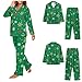 INSTANTARTS Christmas Snowflake Print Pajamas Set for Women Size 2XL Comfortable Pajamas Button Down for Women Set Long Sleeve Shirt and Pajama Pants Ladies Pjs Fashion
