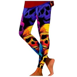 Halloween Leggings for Women High Waist Funny Graphic Stretchy Tights Workout Yoga Athletic Skinny Running Pants