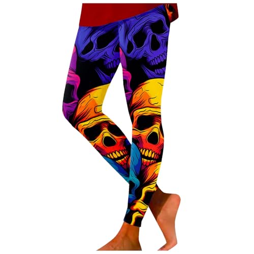 Halloween Leggings for Women High Waist Funny Graphic Stretchy Tights Workout Yoga Athletic Skinny Running Pants