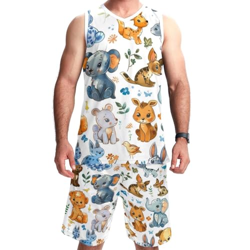 Combinaison de basket-ball homme grande taille 5XL, vêtement de sport ample avec poches