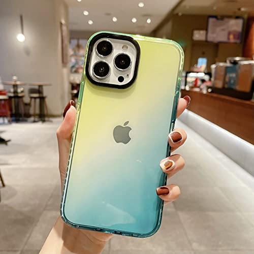 Coque TPU iPhone 8 Plus antichoc dégradé jaune et bleu protège l'écran