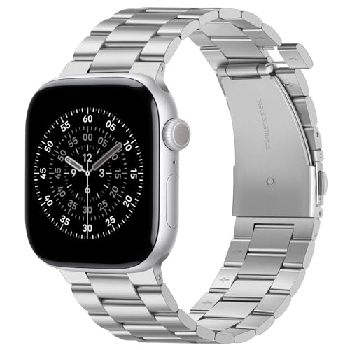 Métal Bracelet de Remplacement pour iWatch Argent Finition Premium 42mm 41mm 40mm 38mm